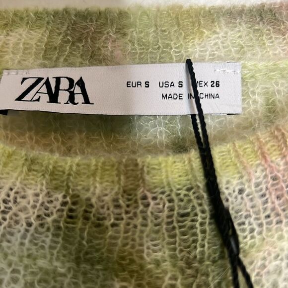 Zara Alpca Wool Blend Tie Dye Long Sleeve Knit Sweater - Picture 6 of 7